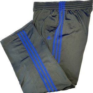 Adidas Classic Three Striped Track Sweat Pants Jogger's Gray Blue Large